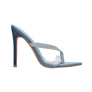 Cape Robbin Denim Sugarcrush Pointed Toe Thong Stiletto Heels Size 9